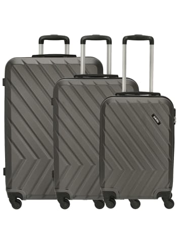 PAKLITE Quick - 4-Rollen Trolley Set 3tlg. in grau/anthrazit