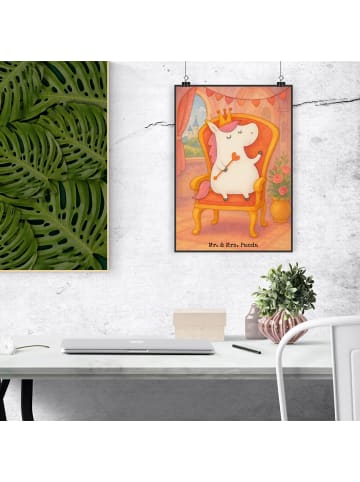 Mr. & Mrs. Panda Bild Einhorn Prinzessin Design ohne Spruch in Weiß