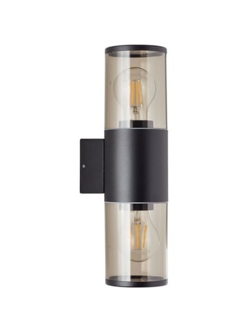 Brilliant Sergioro Außenwandleuchte 2flg in schwarz matt