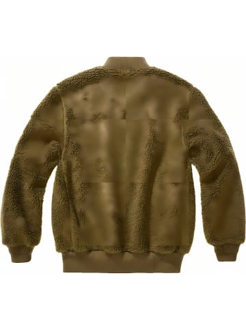 Brandit Fleecejacke/Fleecepullover "MA1 Sherpa Jacket" in Grün