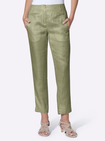 Heine Leinenhose in oliv