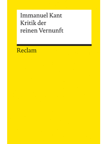 Reclam Verlag Buch - Kritik der reinen Vernunft