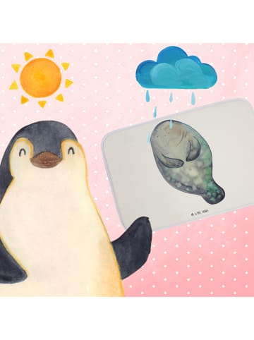 Mr. & Mrs. Panda Badläufer Seekuh Happy ohne Spruch in Weiß