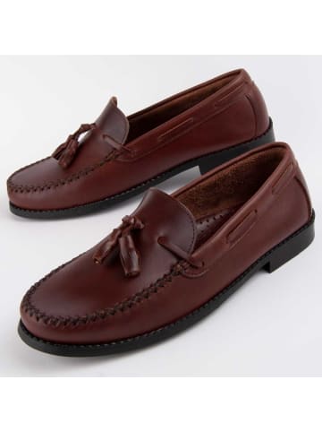 Purapiel Mokassins Weiße Schuhe Mocca8 in Braun