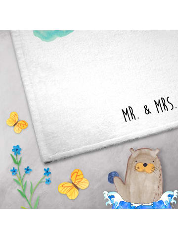 Mr. & Mrs. Panda Handtuch Einhorn Regenbogen ohne Spruch in Weiß