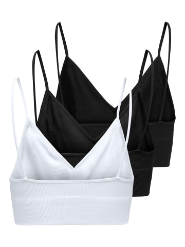 ONLY 3er-Pack BH in Black