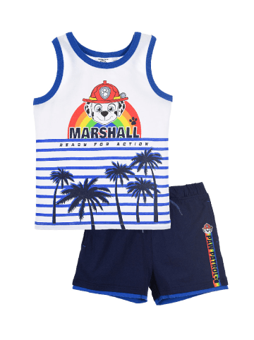 Paw Patrol 2tlg. Outfit: Sommer-Set Tank-Top und Short in Blau