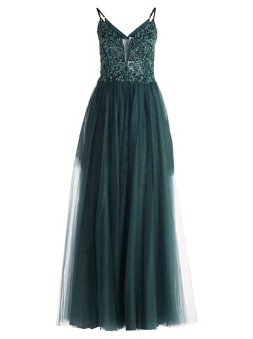 Vera Mont Abendkleid mit Stickerei in Dusty Slate