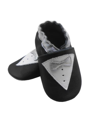 Bemesu Baby Krabbelschuhe aus Leder, weiche Lauflernschuhe mit rutschfester Sohle 