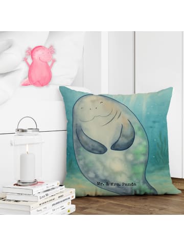 Mr. & Mrs. Panda Sofakissen Seekuh Happy Design ohne Spruch in Weiß