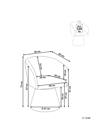 Beliani Esszimmerstuhl RYGGA in Grün - (W) 60 x (H) 75 x (L) 60 cm