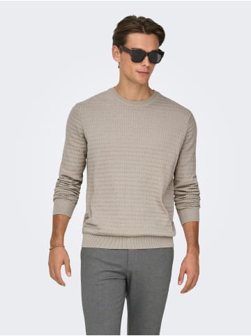 ONLY & SONS Strickpullover in Silver Lining