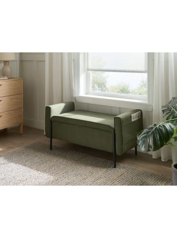 Beliani Bettbank LEWES in Grün/Schwarz - (W) 114 x (H) 55 x (L) 50 cm