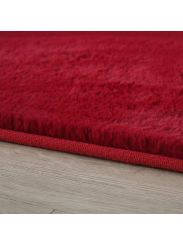 Hochflor Teppich Pia in Rot
