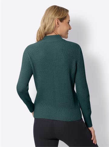 Sieh an! Stehkragen-Pullover in petrol