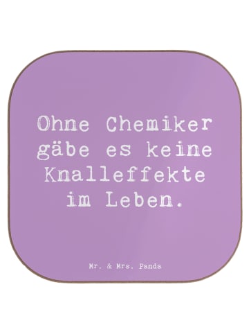 Mr. & Mrs. Panda Design Untersetzer Spruch Chemiker Knalleffekte... in Lavendeltraum