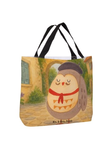 Mr. & Mrs. Panda Tote Bag Eule Frankreich Design ohne Spruch in Weiß