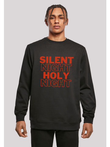 F4NT4STIC Sweatshirt Silent Night Holy Night Weihnachten in schwarz