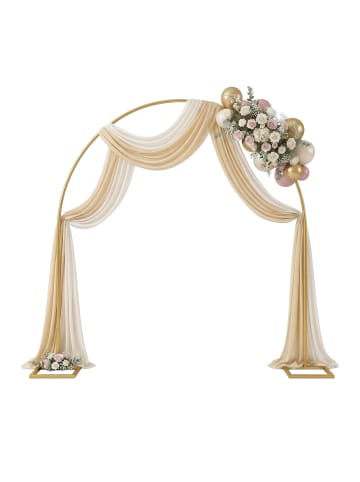 relaxdays Luftballon Bogen in Gold - (H)230 x (B)230 cm