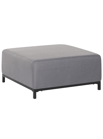 Beliani Ottomane ROVIGO in Grau/Schwarz - (W) 83 x (H) 38 x (L) 83 cm