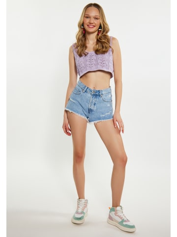myMo Damen Crop-Top in Lavendel