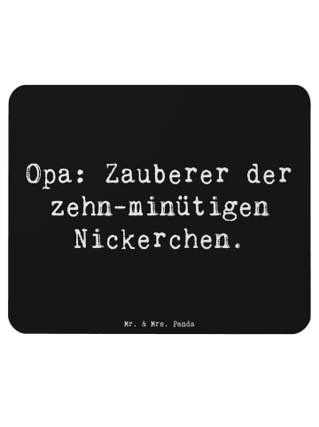Mr. & Mrs. Panda Mauspad Opa Nickerchenmeister mit Spruch in Schwarz