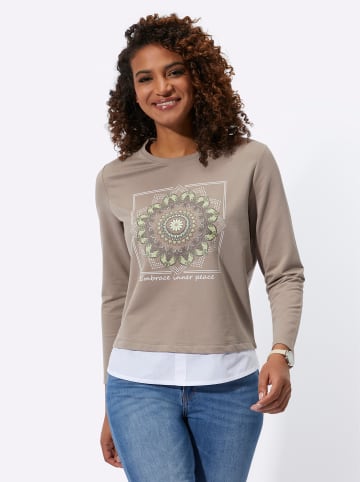 WITT WEIDEN 2-in-1-Langarmshirt in taupe