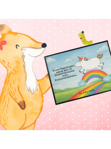 Mr. & Mrs. Panda Schreibtischunterlage Einhorn Regenbogen Design... in Weiß