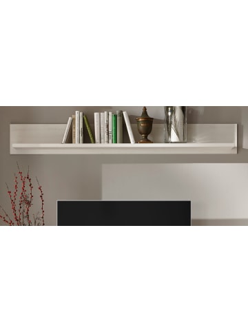 Furn.Design Wandboard weiß Pinie, Landhaus Wandregal 146 cm Bücherregal