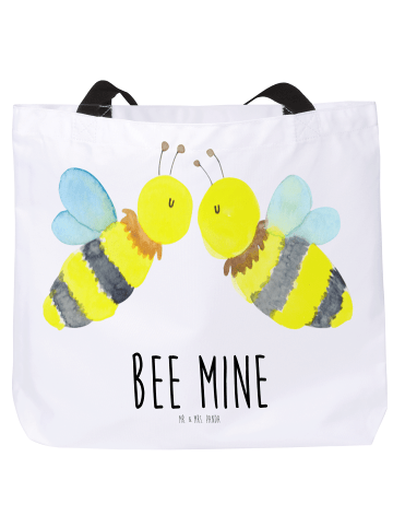 Mr. & Mrs. Panda Reisetasche Biene Liebe mit Spruch in Weiß