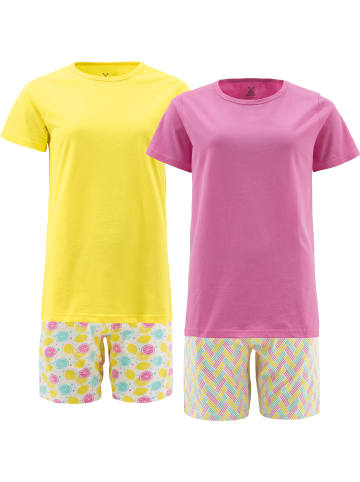 Erwin Müller Single-Jersey Shorty 2er-Pack in gelb/pink