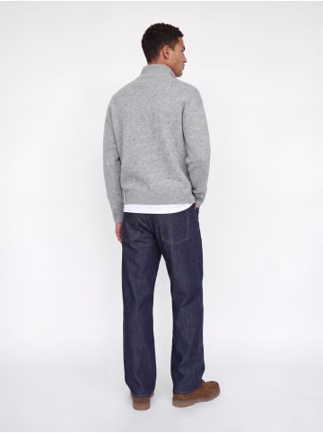Jack & Jones Sweatshirt mit halbem Reißverschluss in Light Grey Melange 1