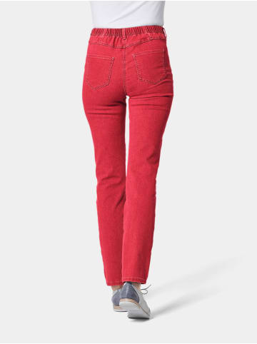 GOLDNER High-Stretch-Jeanshose in rot