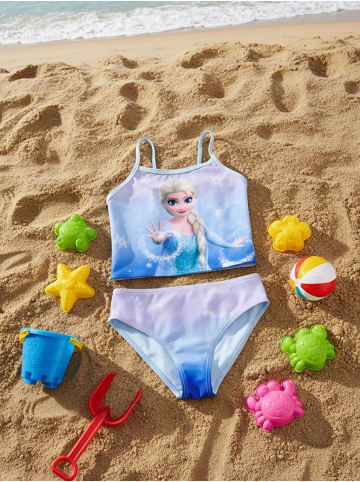 Disney Frozen Die Eiskönigin Tankini Badeanzug Elsa Frozen Zweiteiler Schwimmanzug in blau