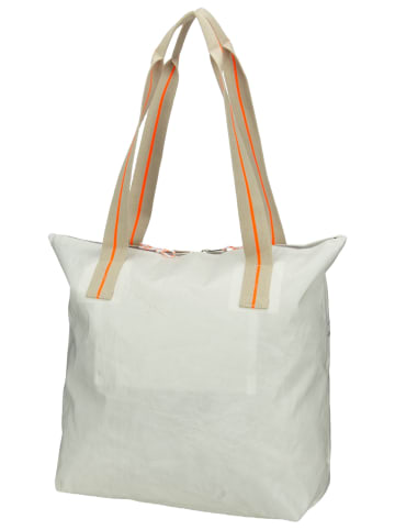 360 grad Shopper Welle in Weiss/Sand/Zahl Orange