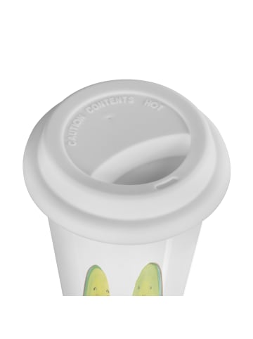 Mr. & Mrs. Panda Trinkbecher Avocado Pärchen mit Spruch in Weiß