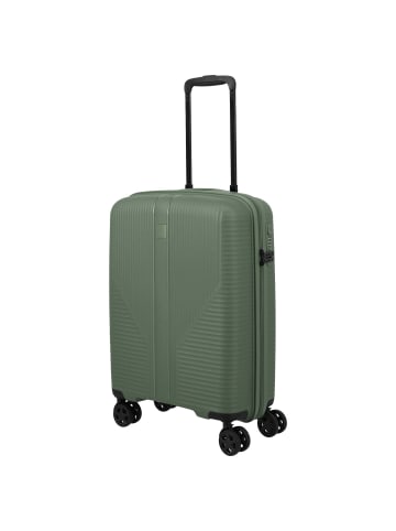 travelite Air Stripe - 4-Rollen-Kabinentrolley 55 cm (black) in grün
