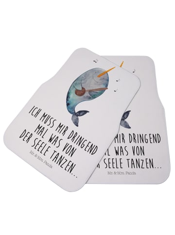 Mr. & Mrs. Panda Automatte Narwal Gitarre mit Spruch in Weiß