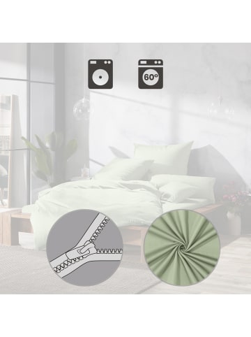 Erwin Müller Mako-Satin Kissenbezug Landshut in jade