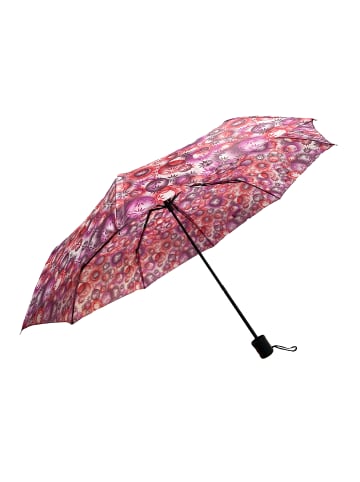 ANELY Kleiner Regenschirm Paris Gemustert Taschenschirm in Rosa