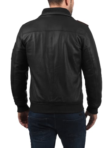 !SOLID Lederjacke in schwarz