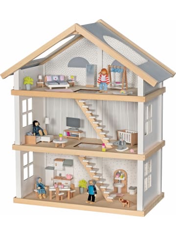 Goki Puppenhaus Modern Living, 3 Etagen (ohne Zubehör) - ab 3 Jahren
