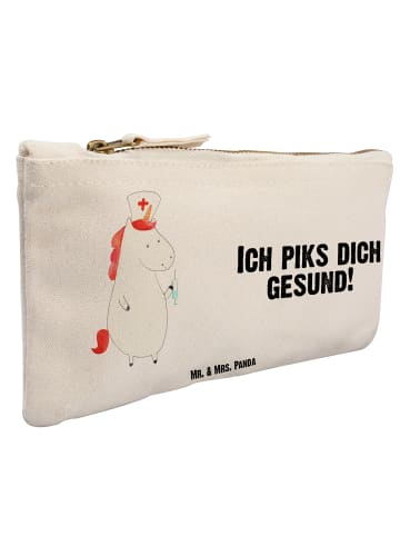 Mr. & Mrs. Panda Stoffbeutel Einhorn Krankenschwester mit Spruch in Weiß