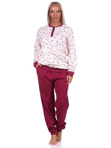 NORMANN r interlock Pyjama lang Bündchen - 69488 in creme