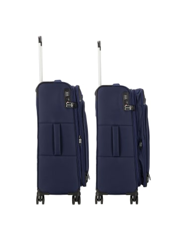 D&N Travel Line 9504 4 Rollen Kofferset 3-teilig mit Dehnfalte navy