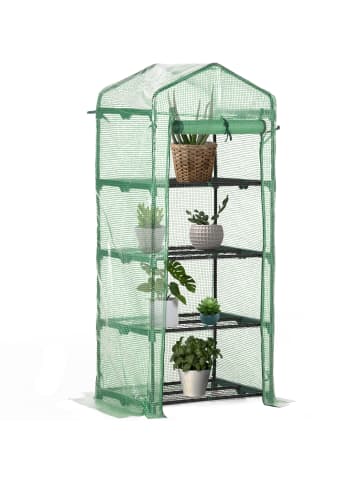 Outsunny Foliengewächshaus 70W x 50D x 160H cm Dunkelgrün