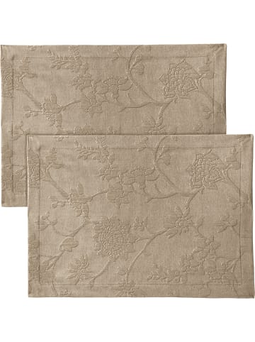 Erwin Müller Jacquard, Baumwollmischung Tischset 2er-Pack Arnsberg in sand