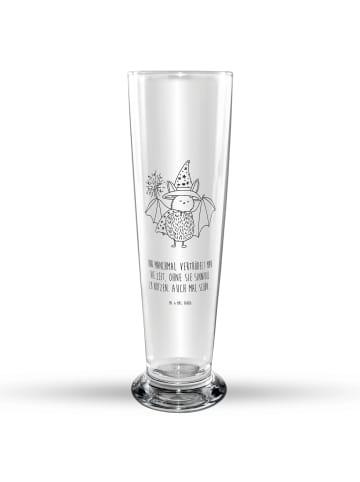 Mr. & Mrs. Panda Bier Glas Fledermaus Zauberer mit Spruch in Transparent
