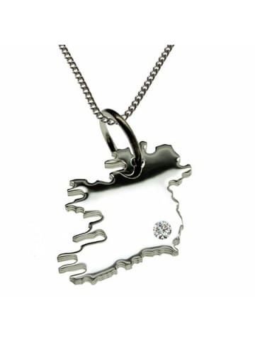 Schmuckador 50cm Kette + Irland komplett mit Brillant 925 Silber in silber