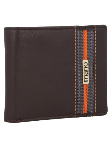 mano Don Leonardo Geldbörse RFID Leder 11 cm dunkelbraun